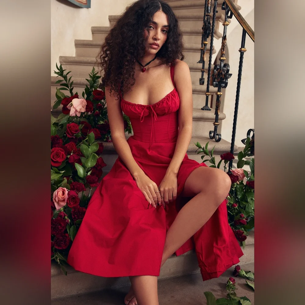House of CB Red Midi Dress - Picture 4 of 16